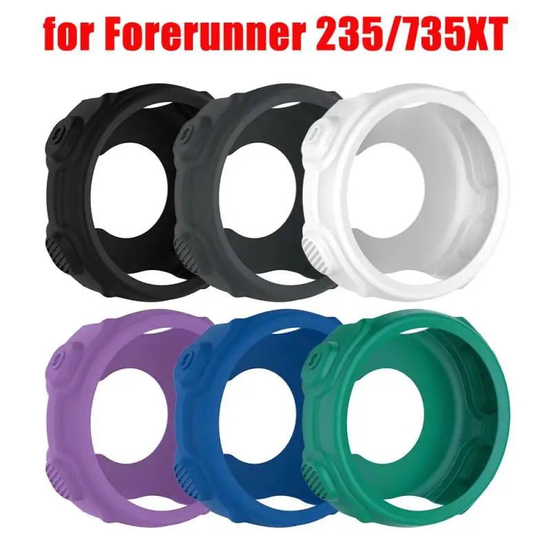 

Colorful Soft Silicone Case For Garmin Forerunner 235/735XT Anti-Shock Cover Smart Watch Protective Cases Cover Universal