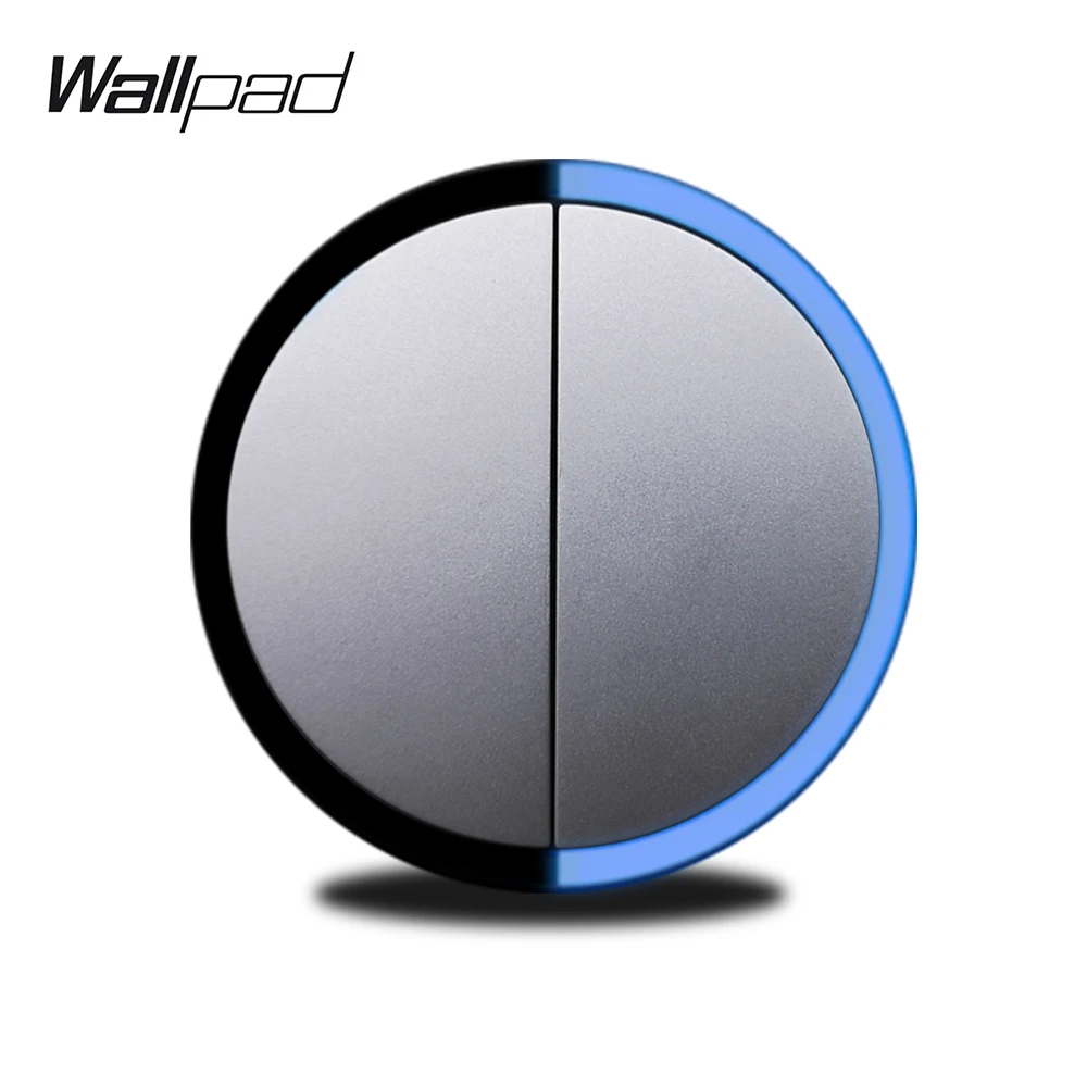 Interruptor de luz de pared LED de aluminio plateado, 1, 2, 3 y 4 entradas, interruptor de CA DP 2P, combinación gratuita para bricolaje, Wallpad L6