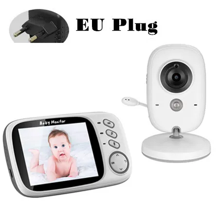 EU plug VB603 радионяня с камерой видео беспроводной 3,2 дюймовый цветной экран ночная версия Talk Back домофон детская няня камера безопасности - Цвет: EU plug