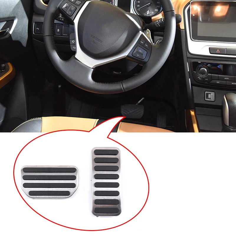 For Ssuzuki Vitra 2016 2017 2018 Stainless Steel Car Accelerator Pedal Brake Pedals Rest Foot Pedal Clucth Pedal Non Slip Cover