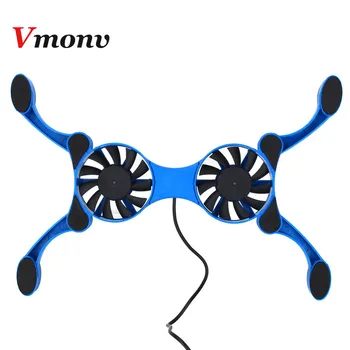 

Vmonv Portable USB Octopus Two Cooling Fan Laptop Cooling Pad for Macbook Acer Dell Lenovo ASUS HP Notebok PC Tablet Laptop Pads