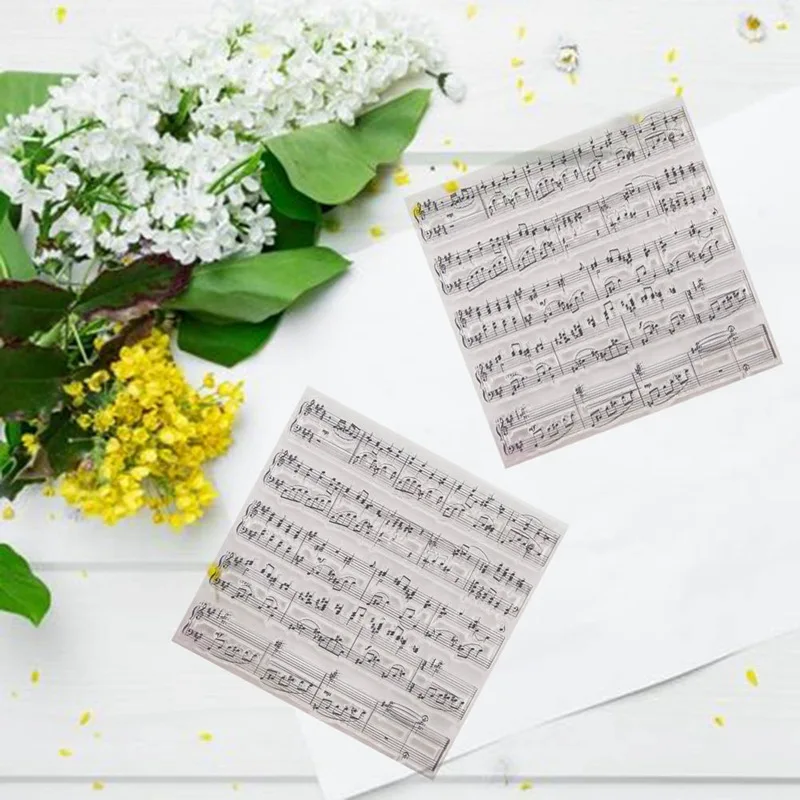 

Funny Music Score Transparent Clear Silicone Stamps Template For Scrapbooking Photo Album Decor Stationery