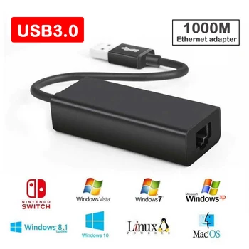 

Wired USB 3.0 ethernet adapter 10/100/1000Mbps RJ45 Lan Network Card Gigabits Ethernet Adapter for Win7/Win8/Win10/Win xp Laptop