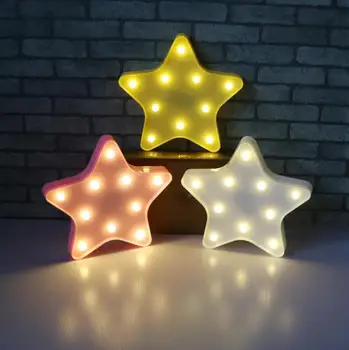 

Pentagonal Star decorative night lamp Nordic wind wall hanging table lamp feeding lamp