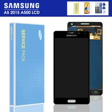 A500F дисплей для samsung Galaxy A5 ЖК-дисплей кодирующий преобразователь сенсорного экрана в сборе A500FD A500H ЖК-яркость может регулироваться