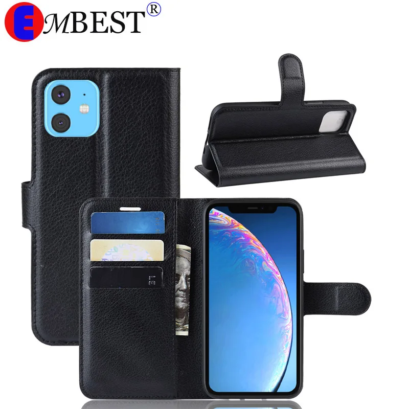 Роскошный кожаный чехол EMBEST для Apple Iphone 11 с отделениями карт Pro/11 Pro MAX | Мобильные