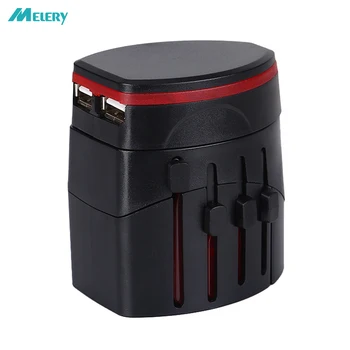

Universal Travel Adapter Quick Charge USB 2.4A International Power Plugs UK US AU EU Outlet Socket for Phone Tablets Home Office