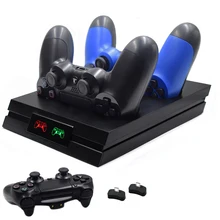 PS4 тонкий Pro беспроводной джойстик зарядное устройство двойной светодиодный док-станция для быстрой зарядки для sony Playstation 4 Slim Pro контроллер
