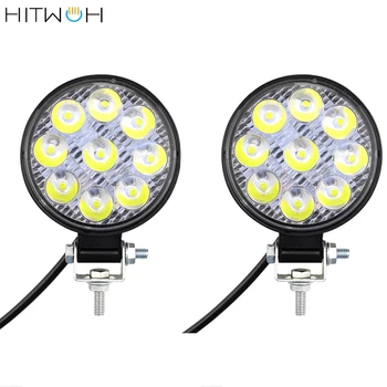 

2PCS Mini 27W Spot LED Light Bar LED Work Light 24V 12V Offroad Car Truck Tractor Boat Trailer SUV ATV Fog Lamp