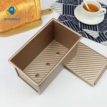 

Coating Toast Boxes Bread Loaf Pan Cake Mold Baking Tool with Lid Rectangle DIY Cake Mold Non Stick Carbon Steel Baking Tools