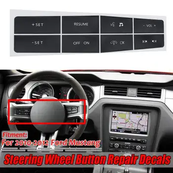 

1x Car Steering Wheel Switch Control Button Repair Sticker Decals Stickers For Ford For Mustang 2010 2011 2012 Car Stickers