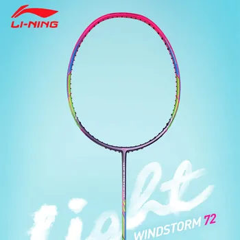 

Li-Ning WindStorm 72 Badminton Racket Single Racket Professional Carbon Fiber li ning LiNing Light Racket 72g AYPM198 ZYF346