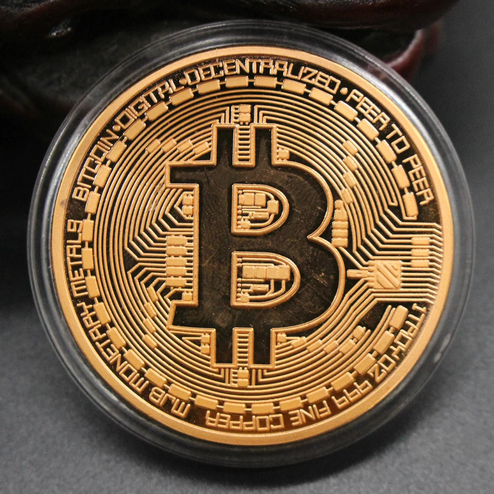 Прямая поставка позолоченная монета Биткоин коллекционный подарок Casascius Bit арт