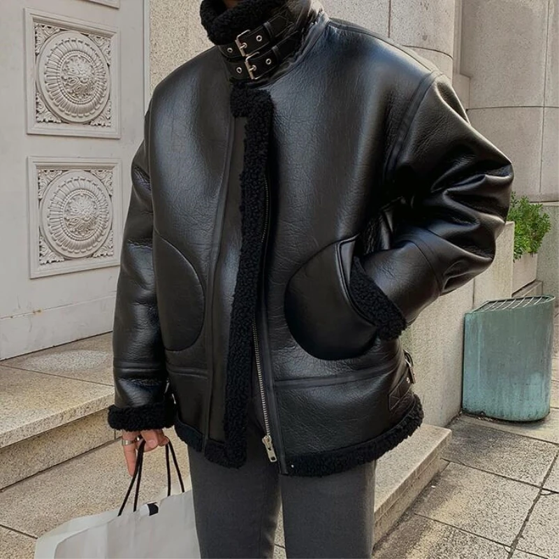 Men's leather jacket autumn and winter new leisure locomotive PU jacket warm leather jacket men's jacket men's brand clothing Men's leather jacket autumn and winter new leisure locomotive PU jacket warm leather jacket men's jacket men's brand clothing