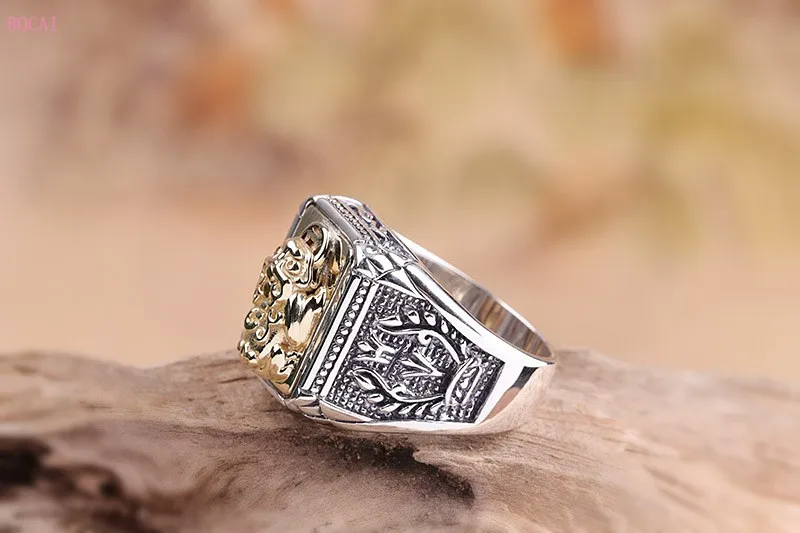 Новинка, стильное тайское серебряное кольцо, S925 Стерлинговое Серебро, ювелирное изделие, кольцо для мужчин