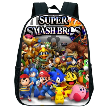 

2020 New Super Mario Smash Bros Children School Bags for Boys Girls Big Capacity Backpack Satchel Kids Kindergarten Book Bag