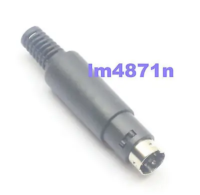 DHL/EMS 100 шт разъем мини DIN 4 pin штекер Круглый штекер пластиковая ручка черный для DIY кабеля-d2
