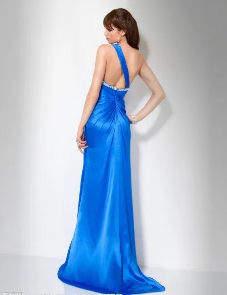 Г. дизайн, vestidos, торжественное платье de soiree, элегантное сексуальное синее длинное вечернее платье с бисером сзади для девочек, вечернее платье