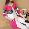 2022 Women's Long Sweater Cashmere Autumn Cardigan knitting Sweater Pink Black Red Printing Winter Fashion Slim Women 7479 50 ► Photo 3/6