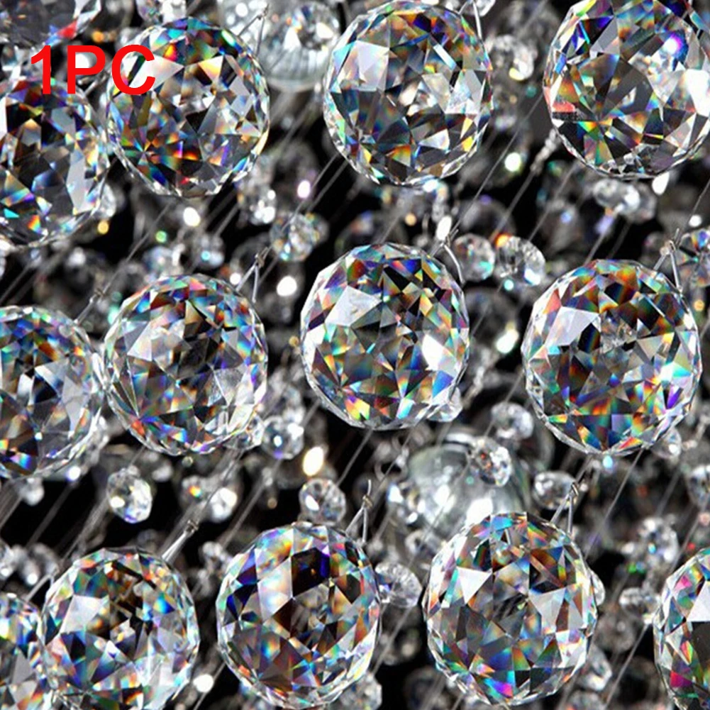 

Decorative Hanging Artificial Crystal Pendant Indoor Ball Lamp Transparent Prisms Chandelier Accessories Universal Craft Home
