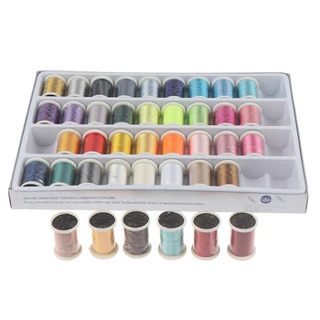 

40pcs Colorful Rayon Computer Embroidery Machine Embroidery Thread 280Meter DIY Sewing Thread
