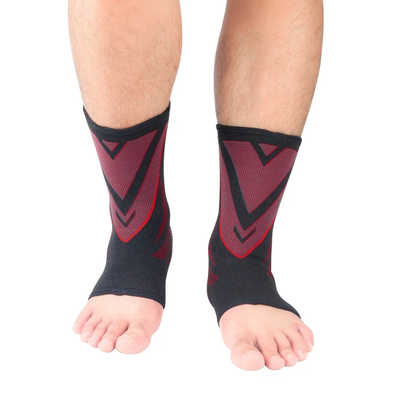 Sports Safety Ankle Support Breathable Ankle Compression Elastic Brace Guard Protector For Badminton Basketball Football - Цвет: R