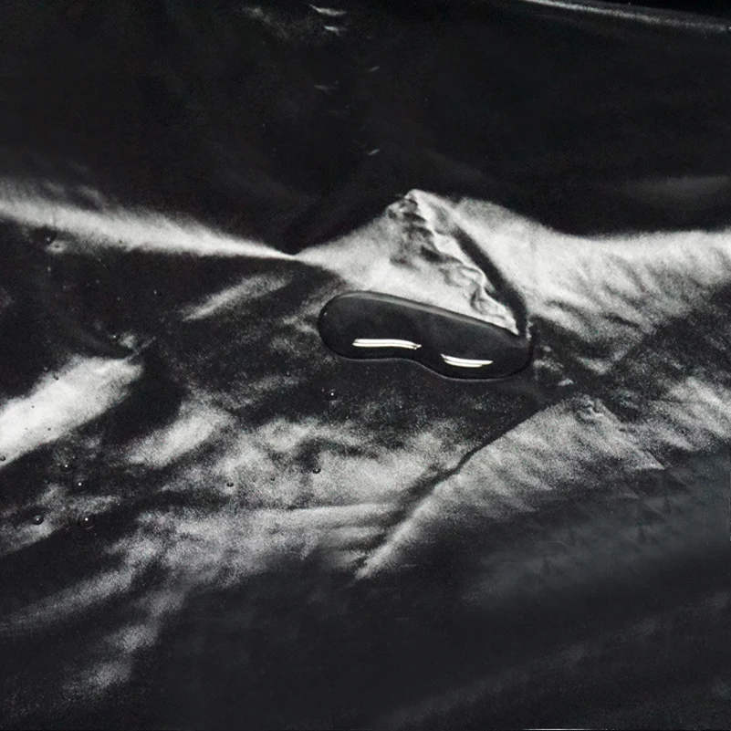  Solid black oil proof and water proof polyester fiber bed sheets for latex rubber dressing RPA004