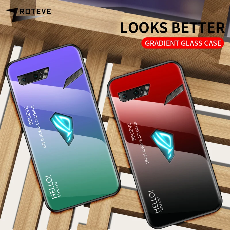 Rog 2 Чехол Zroteve силиконовая рамка стекло Coque для ASUS ROG Phone 2 Чехол Обесцвечивающий закаленное стекло Крышка для ASUS ZB601KL ZB631KL