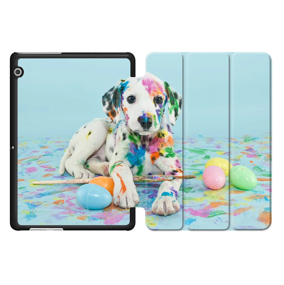 MTT чехол для huawei Honor Play Pad 2 9,6 ''MediaPad T3 10 AGS-L09 AGS-L03 чехол-подставка из искусственной кожи чехол для планшета с милым животным - Цвет: HW15