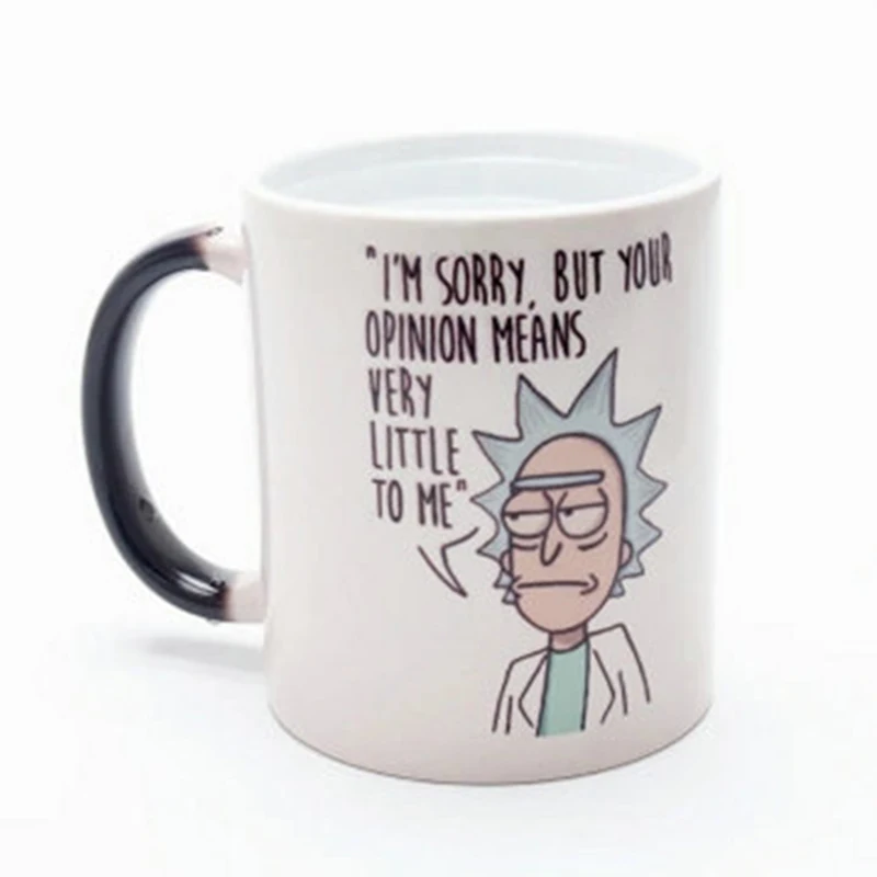 Style B Mug Новейшая 350 мл волшебная кружка с рисунком Рика и Морти, горячая Чувствительная изменяющая цвет керамика, кофейная чайная кружка для офиса, чашка для лучших детских подарков - Цвет: Style B Mug