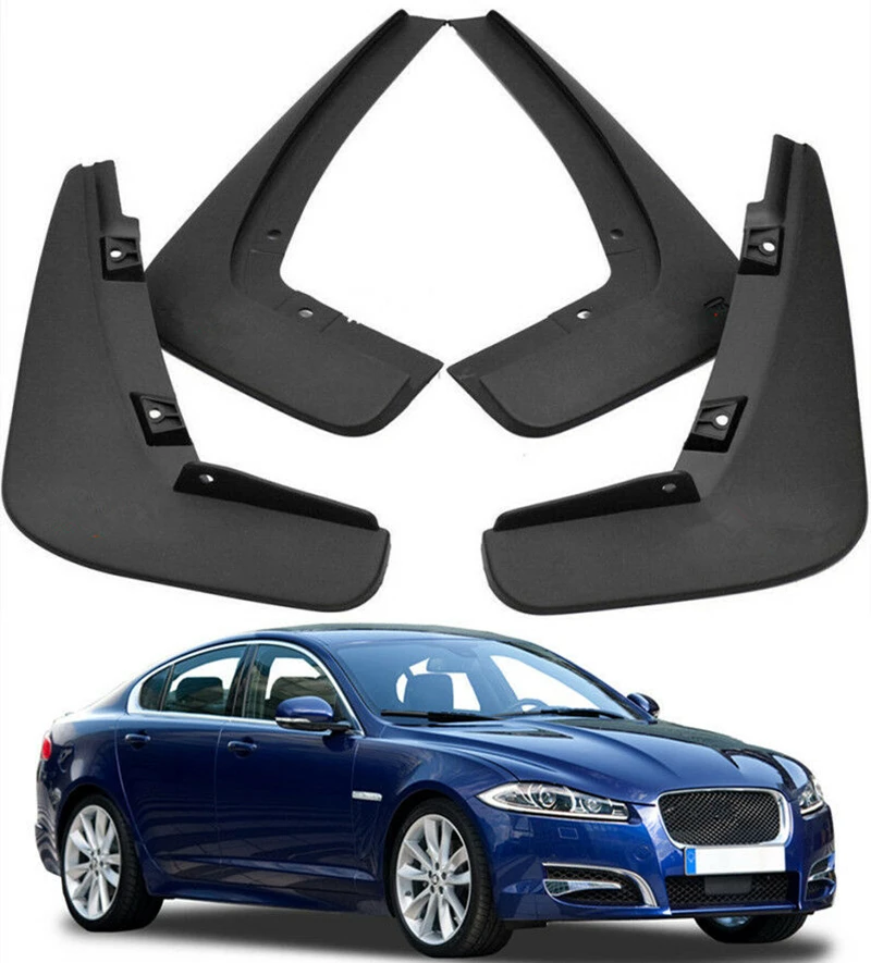 Front + Rear Mud Flaps Splash Guards fit For Jaguar XF 2010 2011 2012