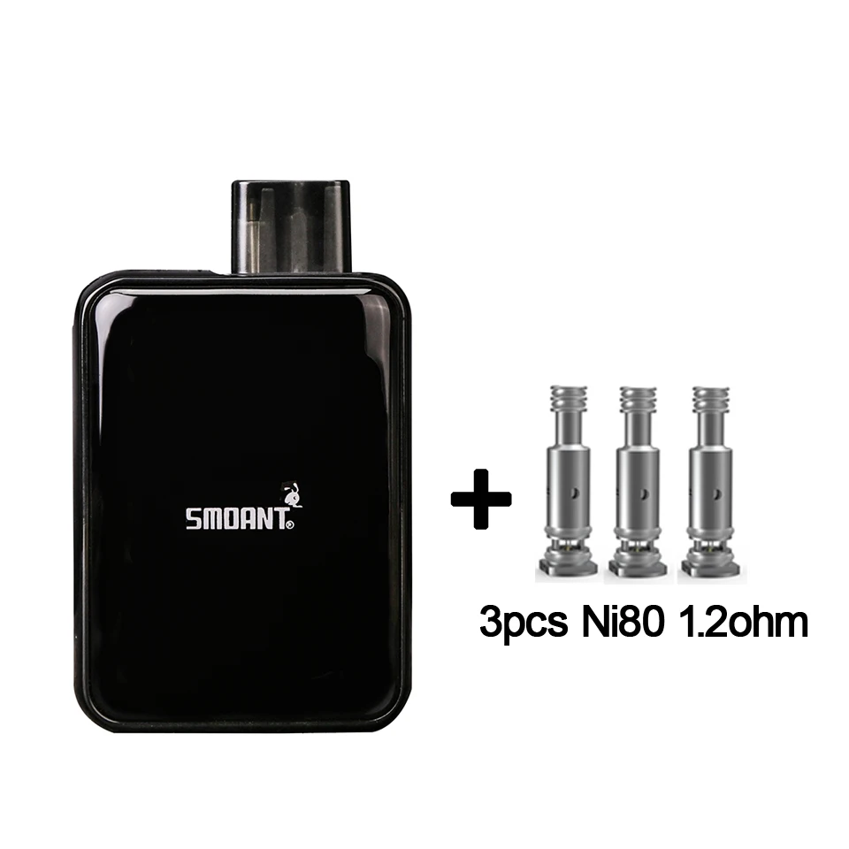 black and 3pcs 1.2 Smoant Charon Baby Pod Vape комплект 750 мАч Ом сетчатая катушка Pod картридж электронная сигарета VS Battlestar Baby - Цвет: black and 3pcs 1.2