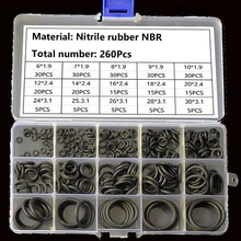 Junta tórica de goma de nitrilo negro, anillo de silicona CS 1,9 ~ 3,1mm OD 6 ~ 30mm NBR/VMQ automotriz, junta tórica resistente a la corrosión