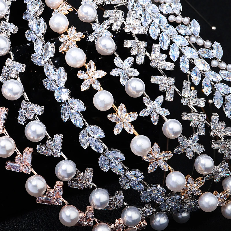 Cubic Zircon Hair Hoop Headbands for Women Hair Accessories Crown Wedding Bridal Jewelry Party Headpiece Gift Miallo hair accessory jewelry accessories hair headdress bridal headwear hair band crown