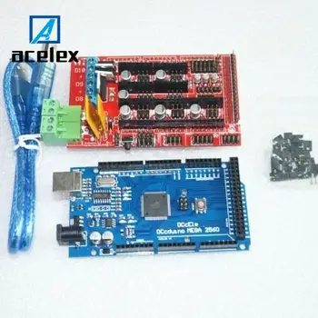 

Mega 2560 R3 Mega2560 REV3 + 1pcs RAMPS 1.4 Controller for 3D kit Reprap MendelPrusa