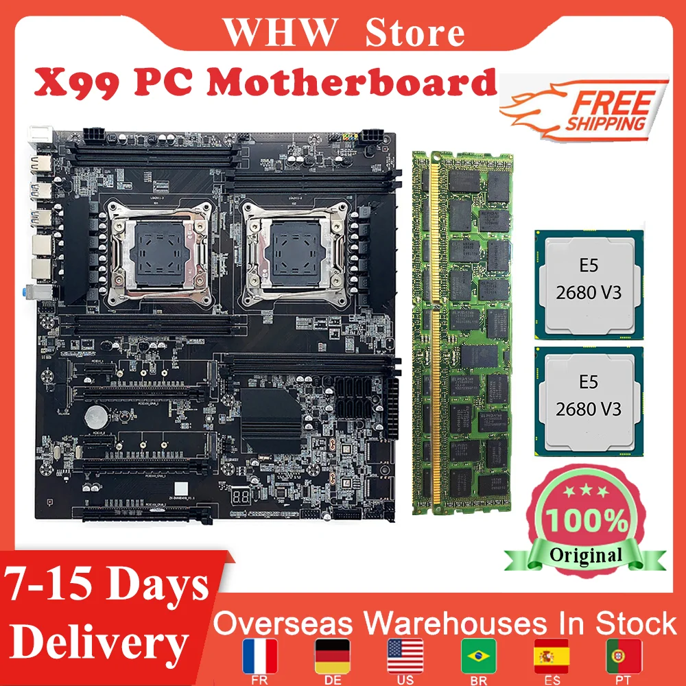 通販 店舗 コンピュータマザーボードスロット Pcマザーボードe Atxチャンネルddr4 メモリスロット256g E5 2680 V3デュアルcpu 2 4 4 8g Ddr4 2133mhz 安い 新作 Www Guildtheatre Co Za