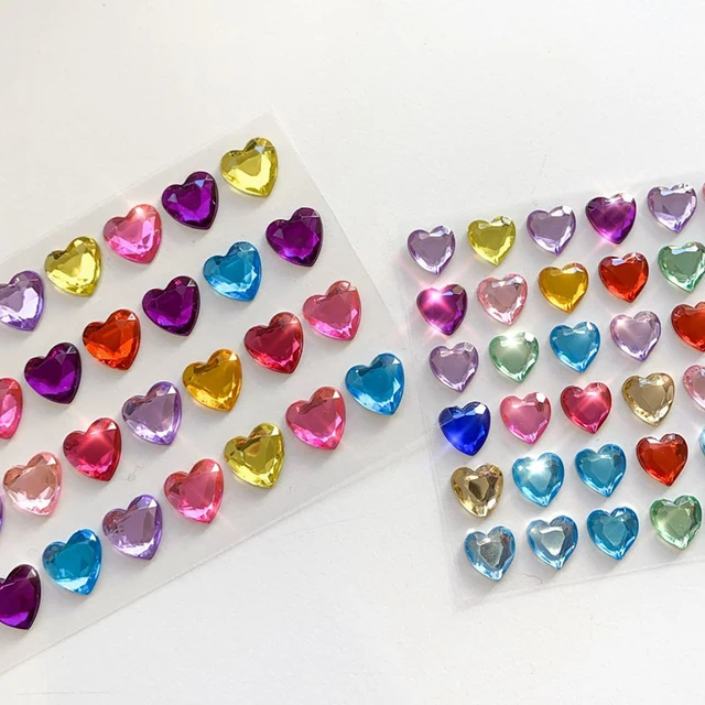 Kawaii Gilding Diamonds 3D Stickers Cute Stickers, Crystal Gemstones Diamond  Shape Decorative Stickers, Scrapbook Journal Planner Sticker 