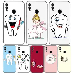 Зубов Стоматолог зуб черная крышка чехол для телефона для huawei Y9 Y5 Y6 Y7 2019 Honor 10 9 Lite 9X8X8 S 8A фотоаппаратов моментальной печати 7S 7A 10i 20i V20 чехол