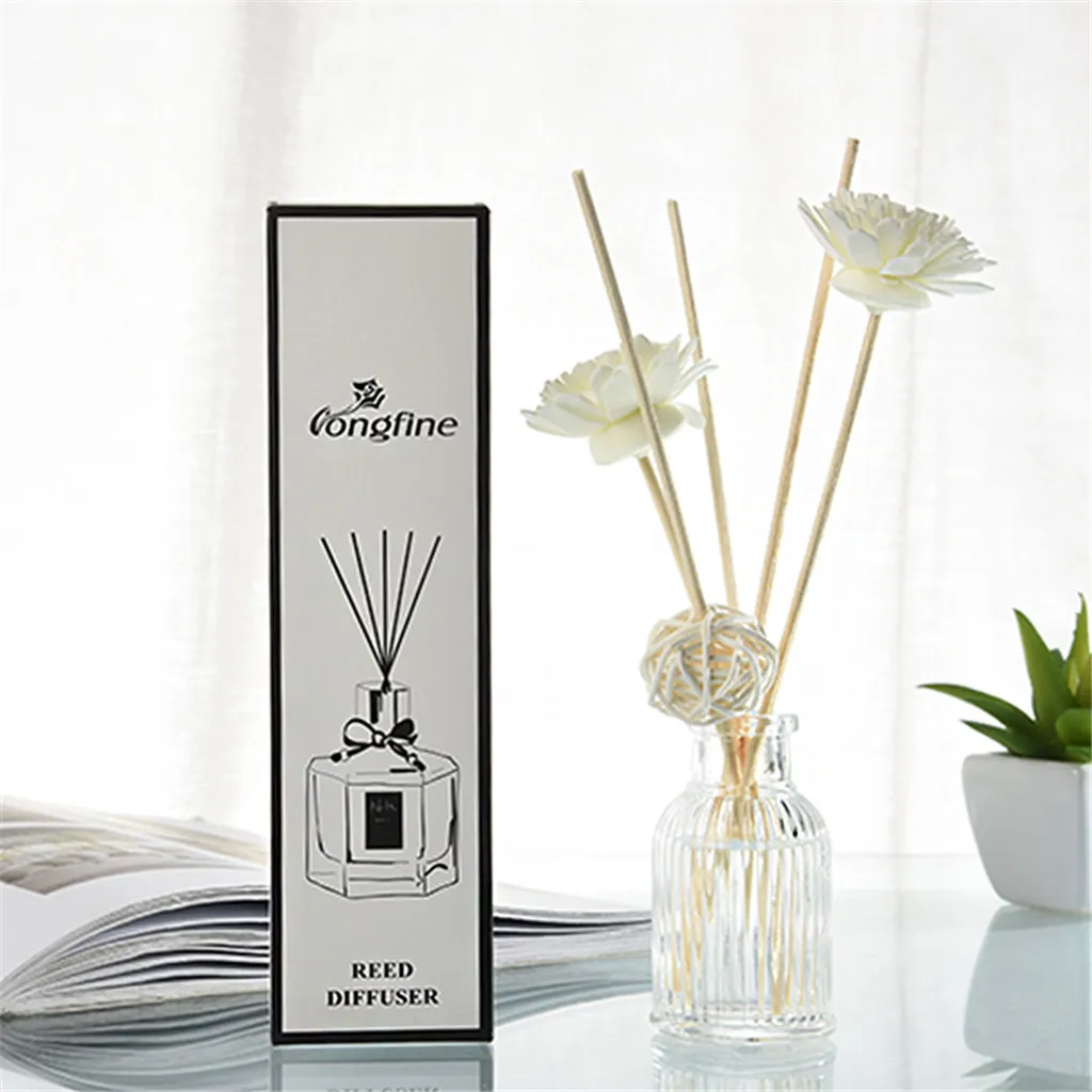 

Aromatherapy Set Reed Oil Diffusers Natural Sticks Glass Bottle Scented Oil 50ML DIY No Fire Home Office Aromatherapy 1.19
