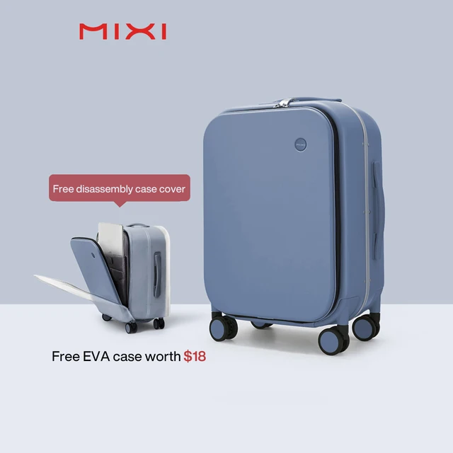 Mixi Patent Design Aluminum Frame Suitcase Carry On Rolling Luggage