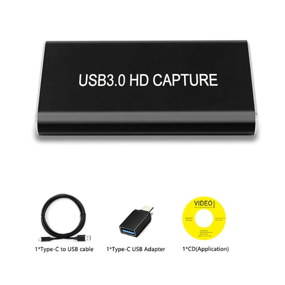 Карта видеозахвата с 4K HDMI на USB 3 0 Type C тюнер для телевизора карта записи игр Windows