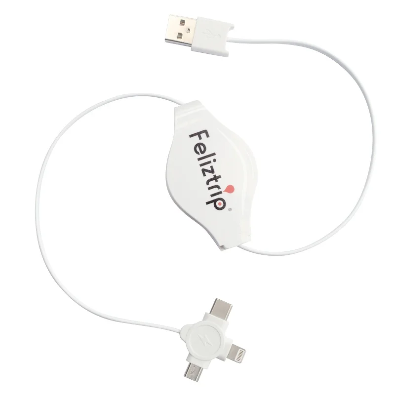Универсальное 3-в-1 мультизарядный кабель с Тип usb C и IOS контактные разъемы адаптера переменного тока сердечника для iphone huawei samsung Xiaomi LG
