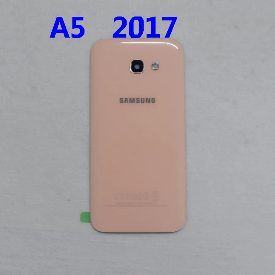 A5 2017 pink Заднее стекло для SAMSUNG Galaxy A3/A5/A7 A320 A520 A720 A320F A520F задняя крышка батарейного отсека задняя дверь Корпус чехол Замена - Цвет: A5 2017 pink