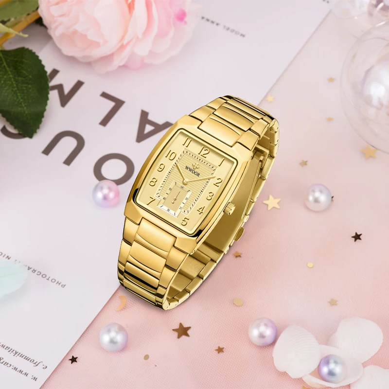 Gold Watch Women Square Ladies Creative Steel Women's Bracelet Watches Female Waterproof Clock,women watches