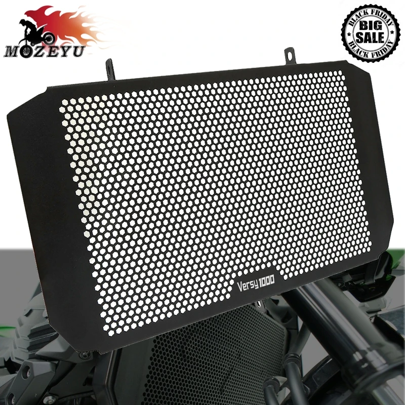 

With versy 1000 LOGO Motorcycle Radiator Grille Guard Cover For KAWASAKI Versy 1000 2012-2018 2017 2016 2015 2014 2013 2012 2011