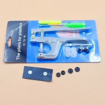 

T3/T5/T8 Plastic Snap Button Installation Tool Set Resin Snap Button Hand Press Button Machine Concealed Button Manual Pliers