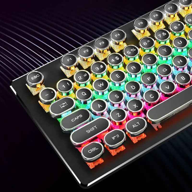 Sunrose T620S 104 ключи английская проводная Usb цветная подсветка Механическая Rgb игровая клавиатура водонепроницаемая для планшетного компьютера Lo