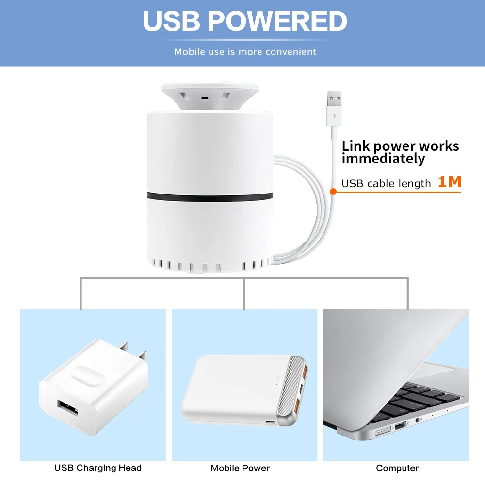 5 в электрическая лампа для уничтожения комаров Электроника USB анти москитная