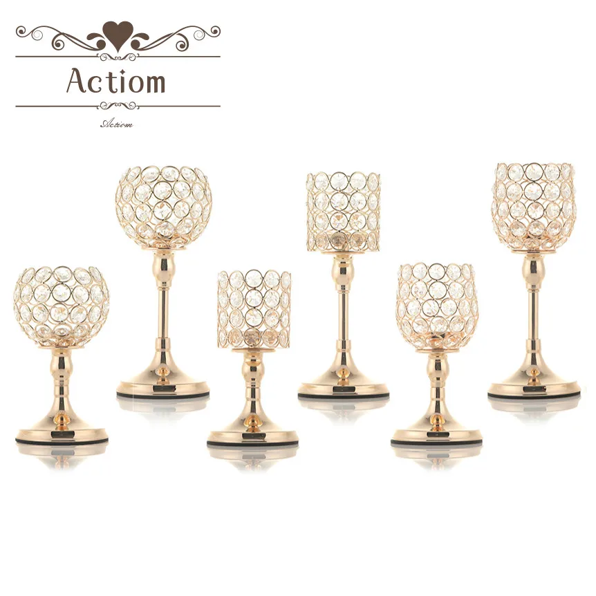 Хрустальные подсвечники ACTIOM GlassTealight настольные подставки свадебные украшения
