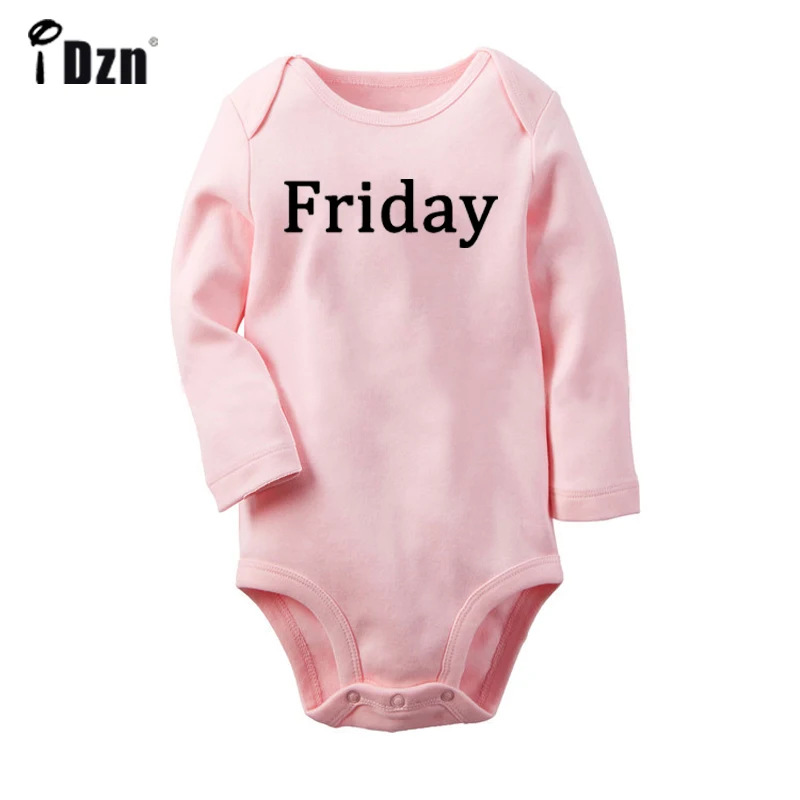 YbBaby2127PC Понедельник вторник среда, детское боди для новорожденных, детей ясельного возраста Комбинезоны комбинезон одежда из хлопка в подарок - Цвет: YbBaby2127PC